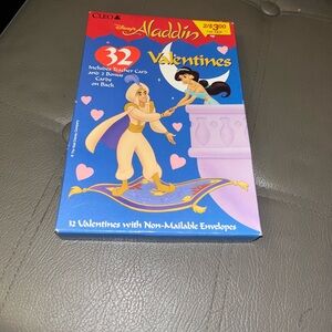 Vintage Disney Aladdin 90s Classroom Valentines Cards